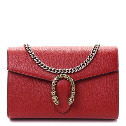 Gucci Calfskin Mini Dionysus Chain Wallet Hibiscus Red 1 of 10