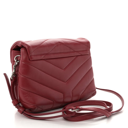 Saint Laurent Calfskin Y Quilted Monogram Toy Loulou Crossbody Bag New Lipstick 3 of 12