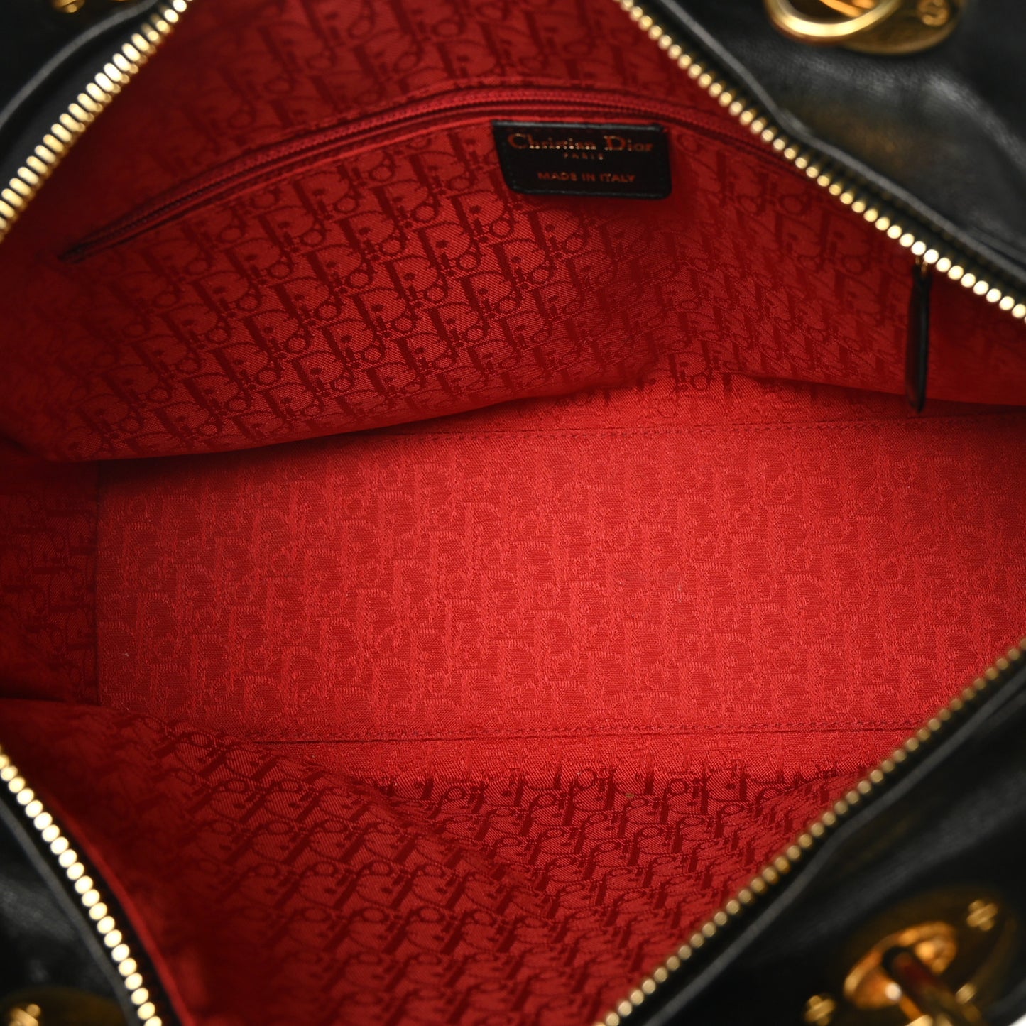 Lambskin Cannage Large Lady Dior Black