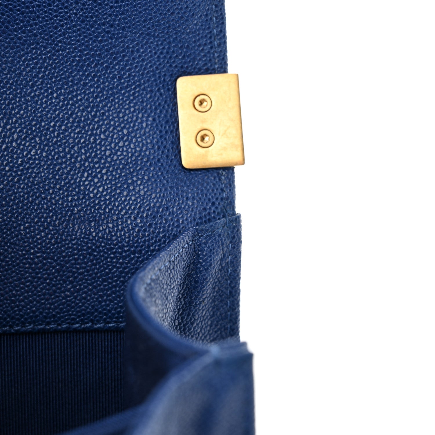 Chanel Caviar Quilted Maxi North South Boy Flap Blue 11 of 12