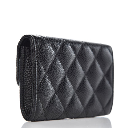 Chanel Caviar Quilted Flap Card Holder Black 3 of 9