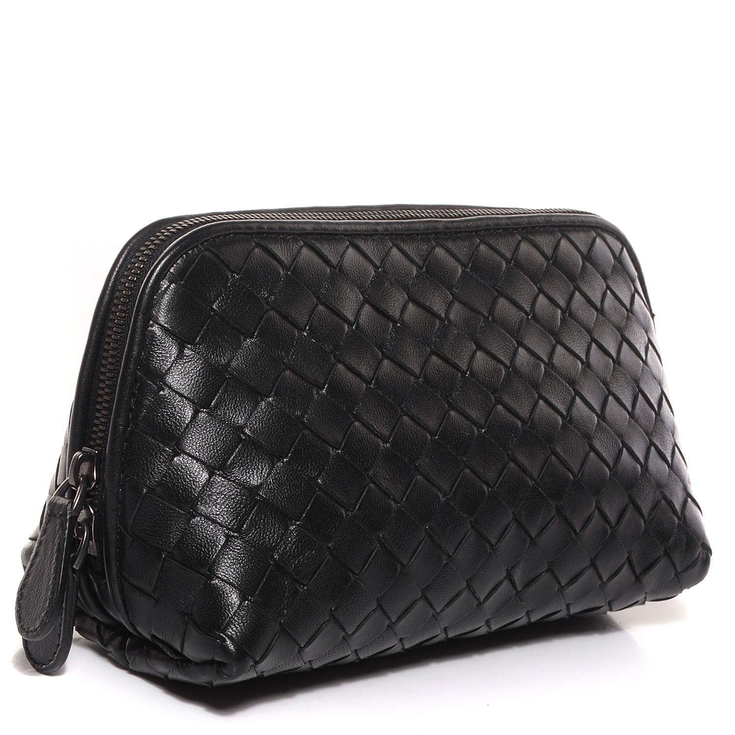 Bottega Veneta Nappa Intrecciato Cosmetic Case Nero Black 3 of 9