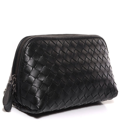 Bottega Veneta Nappa Intrecciato Cosmetic Case Nero Black 3 of 9