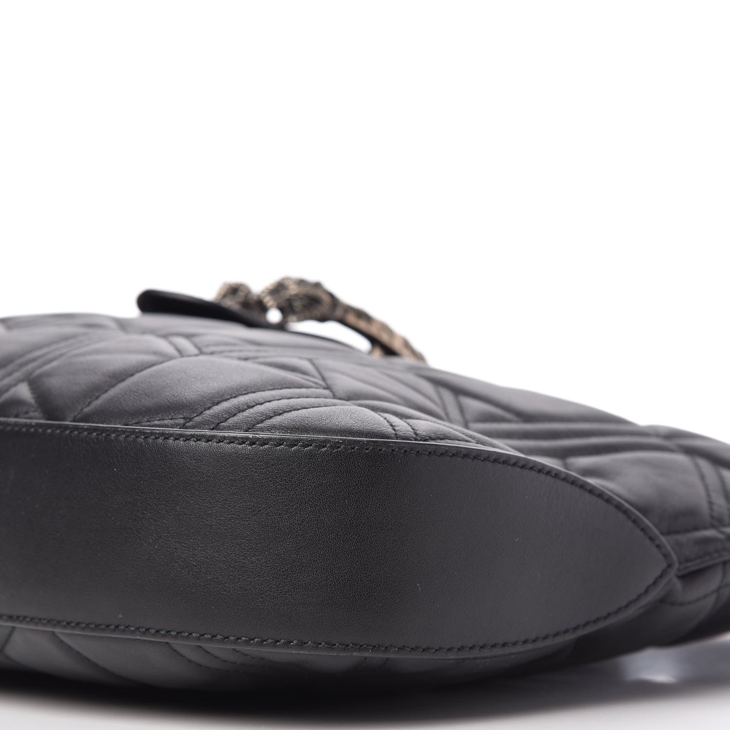 Gucci Calfskin Web Quilted Medium Dionysus Hobo Black 7 of 11