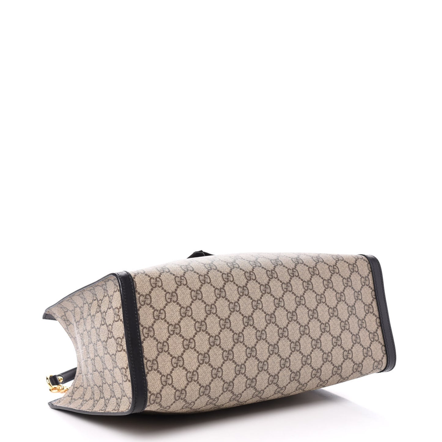 GG Supreme Monogram Medium Padlock Tote Black