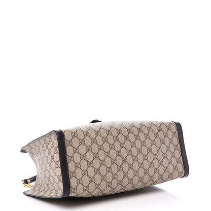 Gucci GG Supreme Monogram Medium Padlock Tote Black 4 of 12