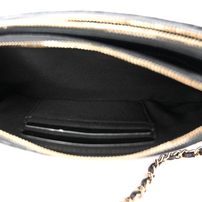 Chanel Iridescent Caviar Quilted Small Clutch With Chain Black 6 of 13