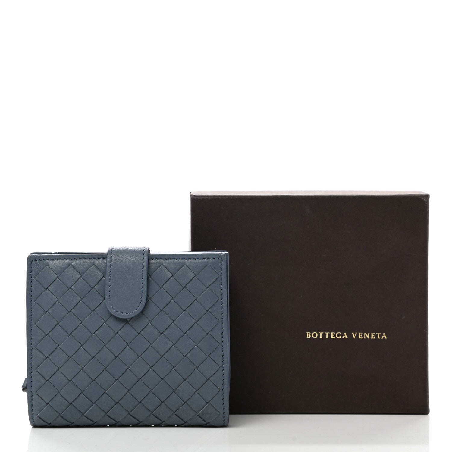 Bottega Veneta Nappa Intrecciato French Flap Wallet Krim 10 of 10