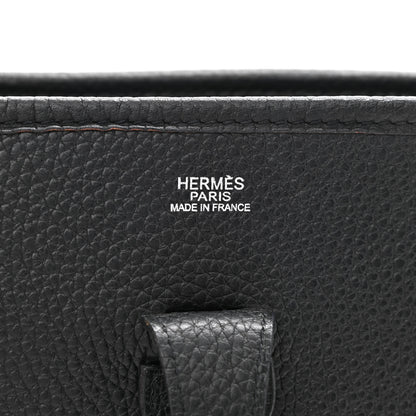 Hermes Taurillon Clemence Evelyne PM Black 11 of 17
