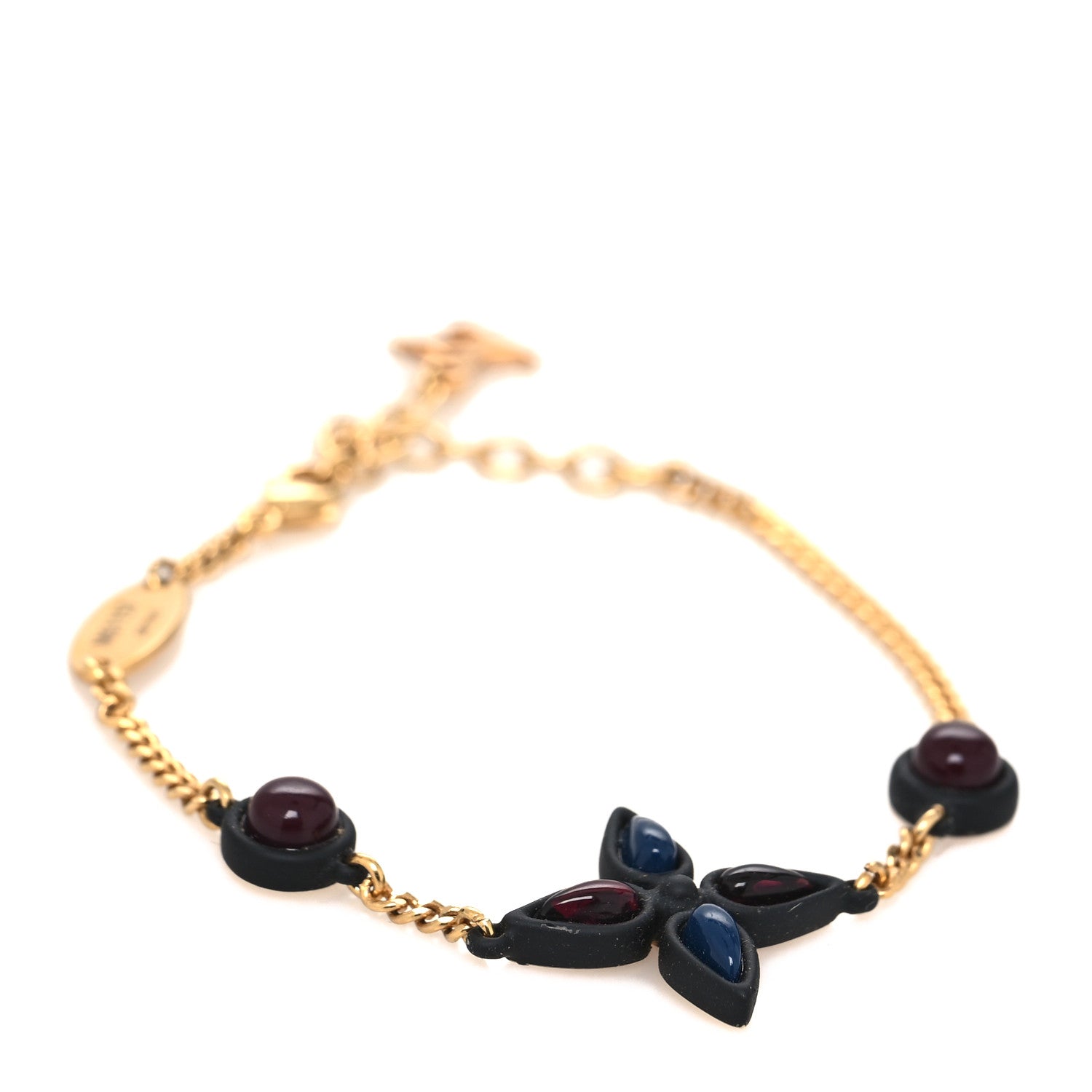 Louis Vuitton Monogram Bracelet Gold Black 1 of 6