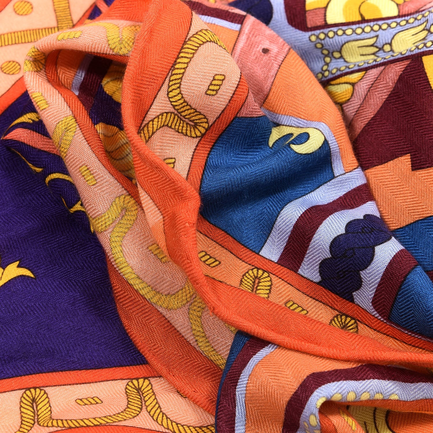 Hermes Cashmere Silk Losange Scarf MM 3 of 4