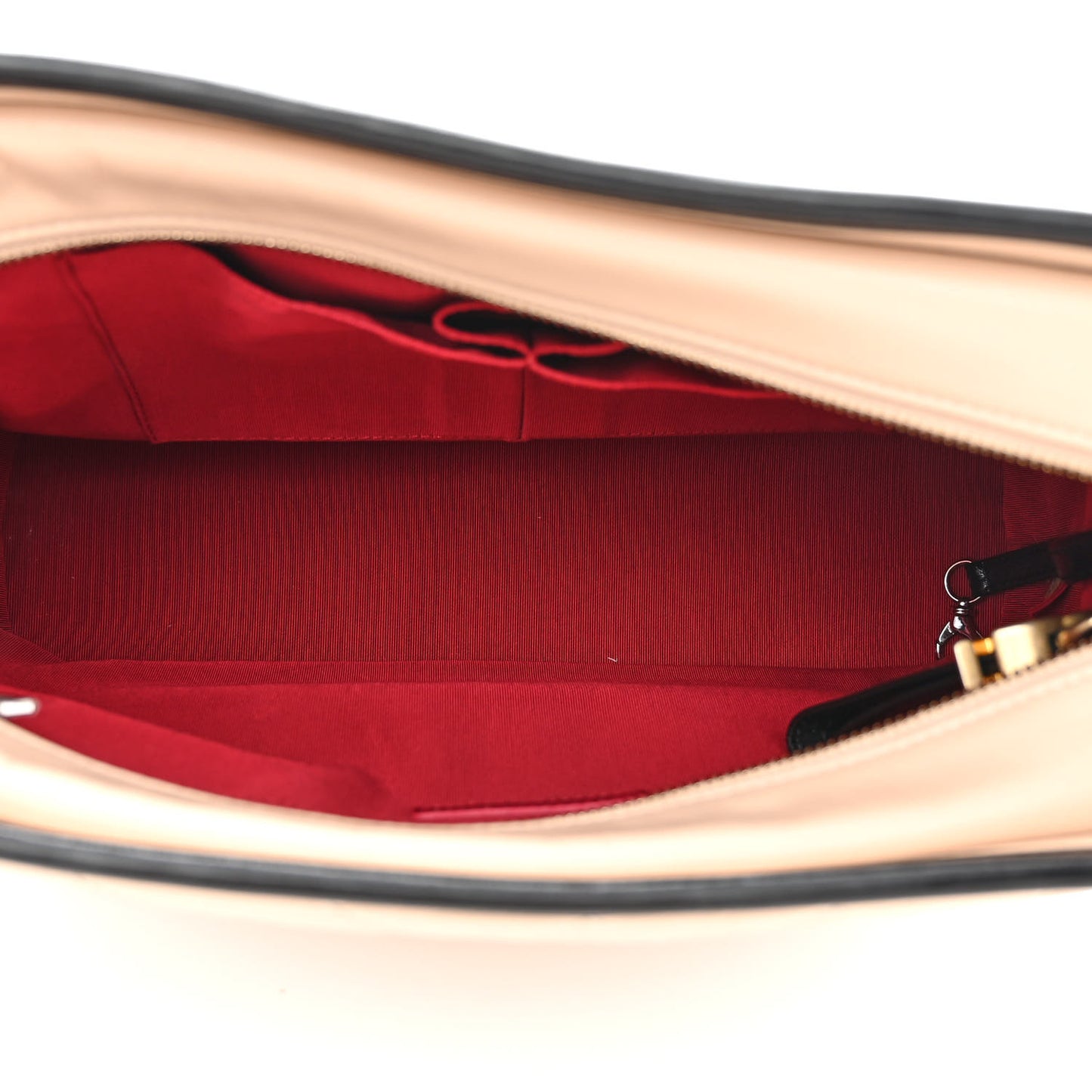 Aged Calfskin Quilted Large Gabrielle Hobo Beige Black