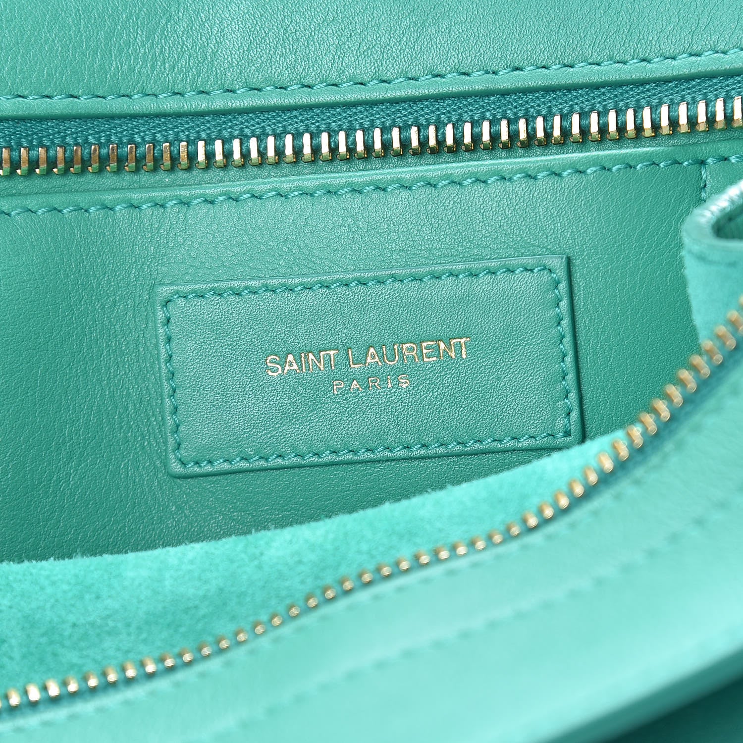 Saint Laurent Calfskin Small Classic Y Cabas Green 6 of 10