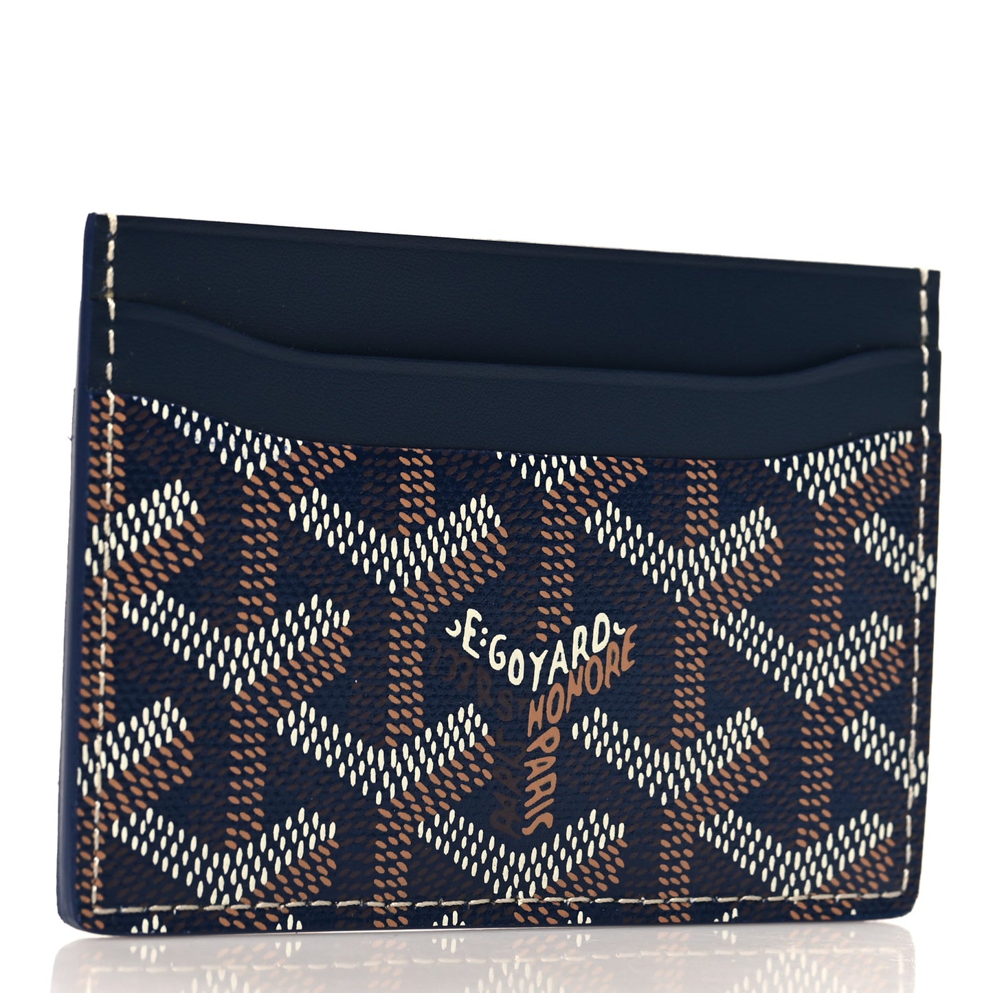 Goyardine Saint Sulpice Card Holder Navy