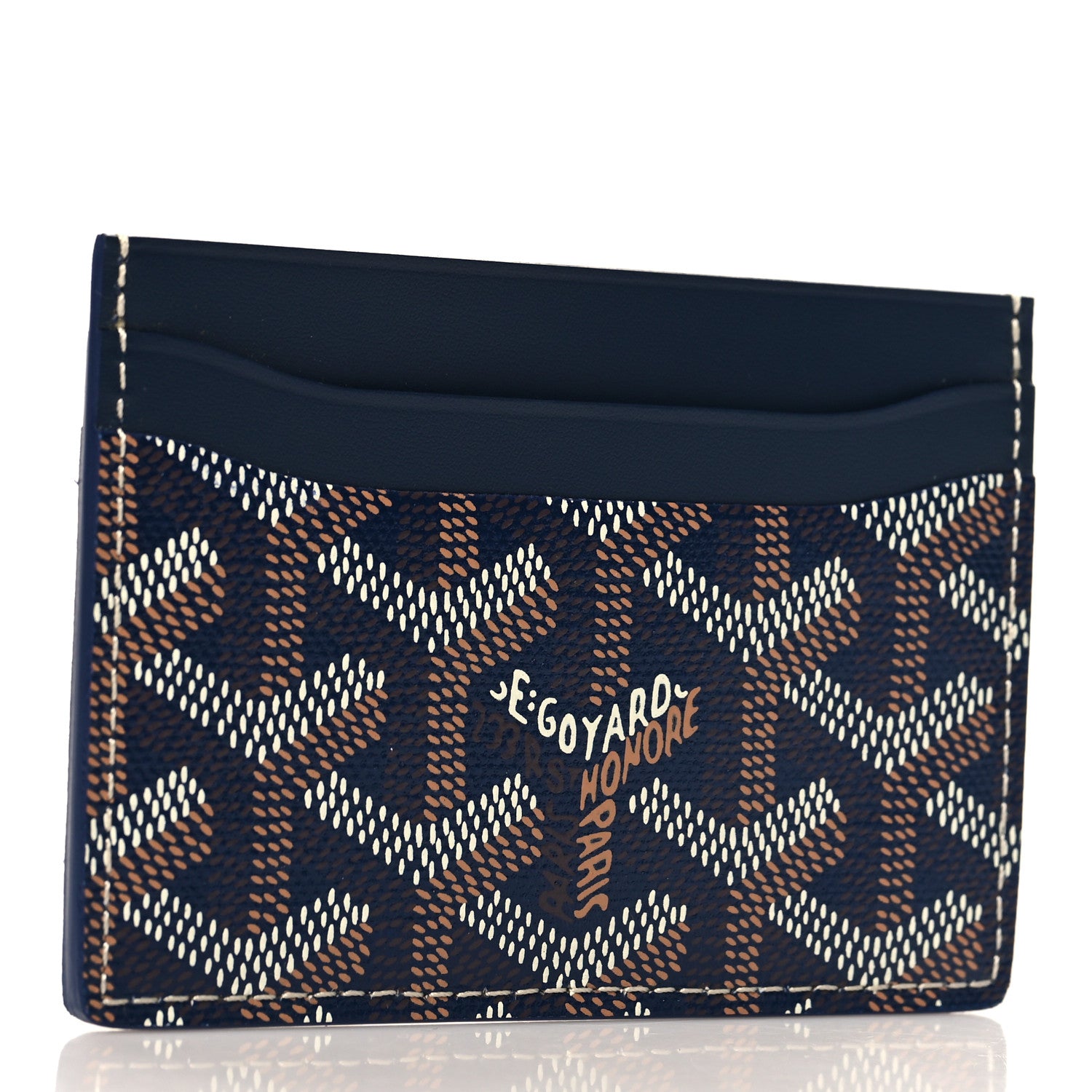 Goyard Goyardine Saint Sulpice Card Holder Navy 3 of 7