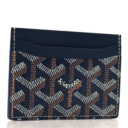 Goyard Goyardine Saint Sulpice Card Holder Navy 3 of 7