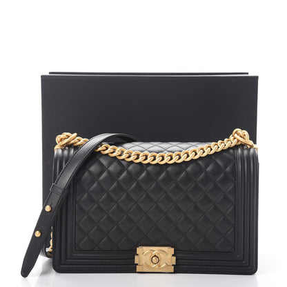 Chanel Calfskin Quilted New Medium Boy Flap Black 8 of 8