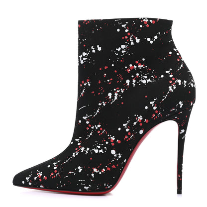 Christian Louboutin Toile Splash So Kate Booty 100 Ankle Boots 39 Black 1 of 7