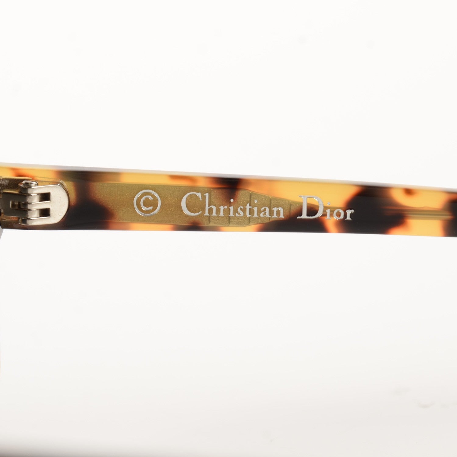 Christian Dior Abstract Square Mirrored Sunglasses Spotted Havana Green 5 of 7