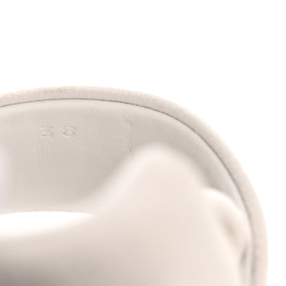 Hermes Suede Goatskin Mesh Fabric H Sneakers 38 White 15 of 20