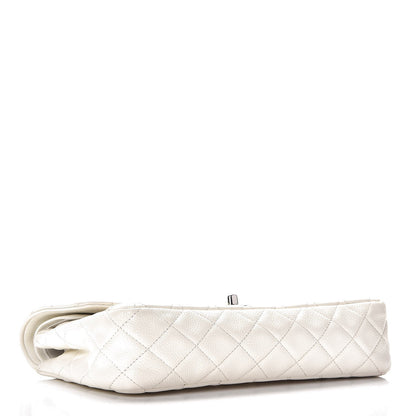 Chanel Washed Caviar Quilted Medium Double Flap White 4 of 9