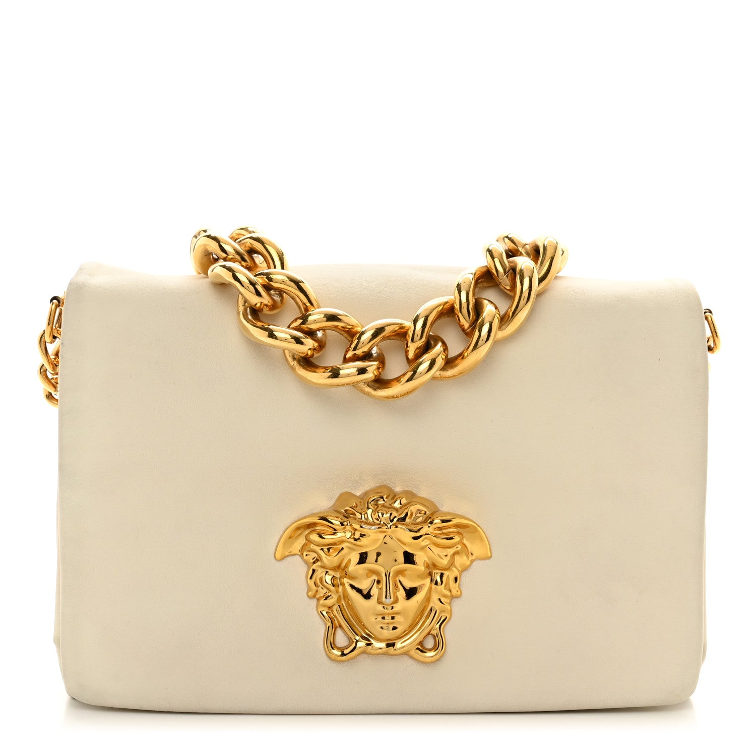 Versace Nappa Palazzo Sultan Shoulder Bag White 1 of 12