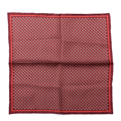 Gucci Silk Interlocking G Heart Square Scarf Red 1 of 3