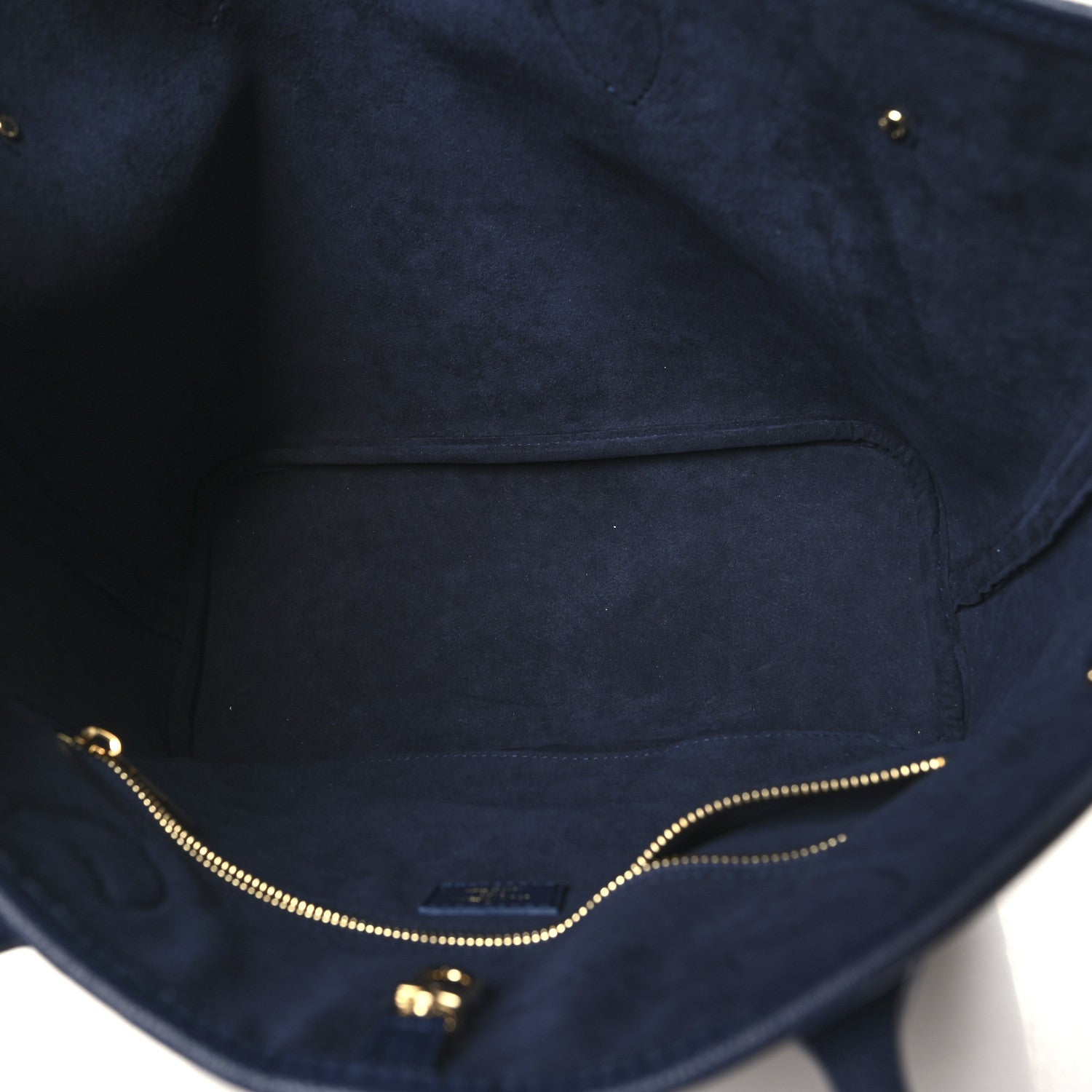 Louis Vuitton Empreinte Monogram Giant Neverfull MM Navy 6 of 10