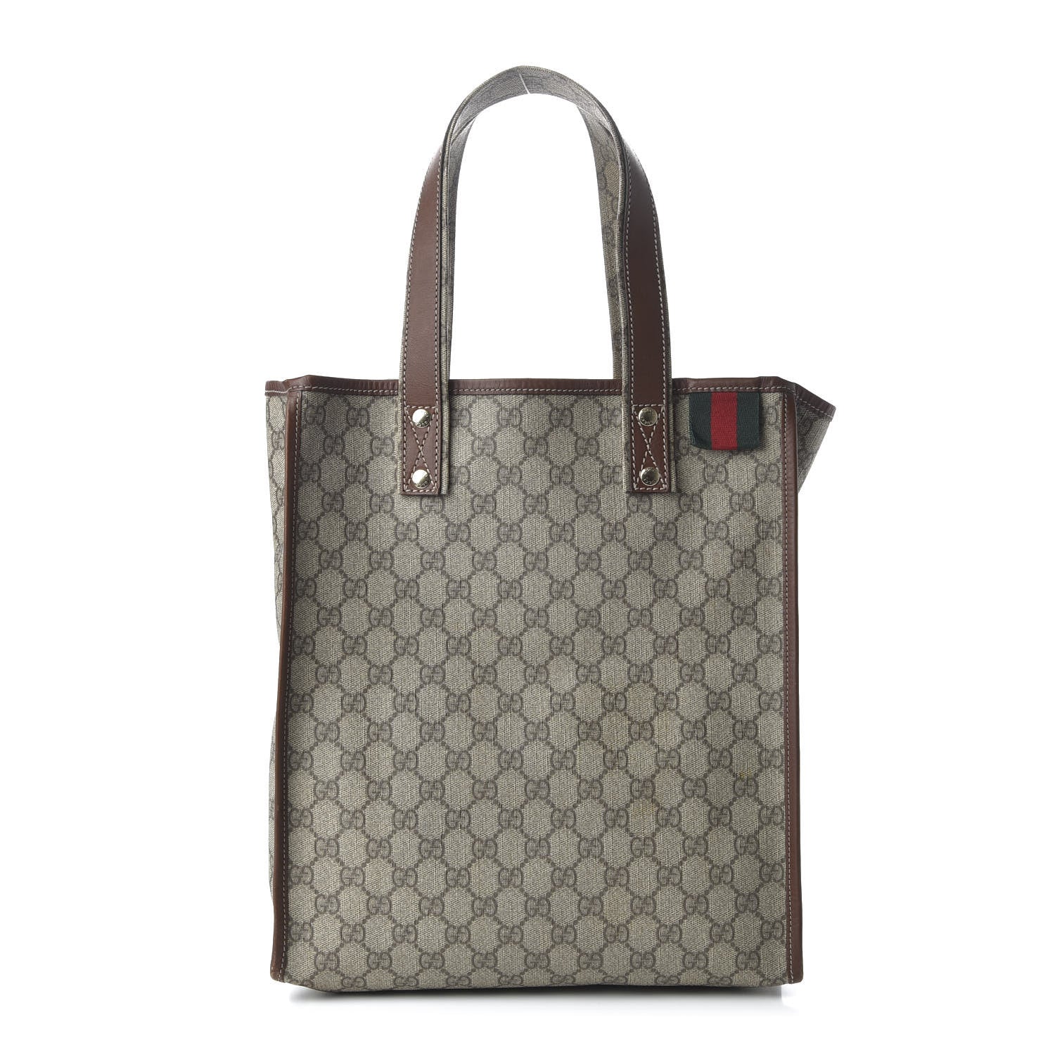 Gucci GG Plus Monogram Small Signature Web Loop Vertical Tote Light Brown 1 of 10