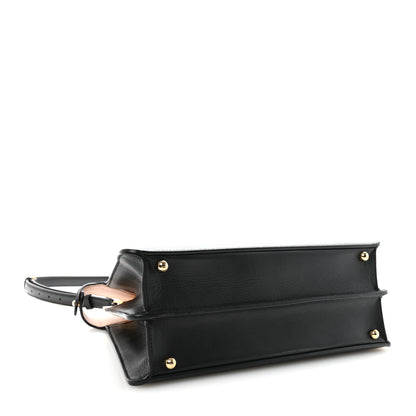 Fendi Vitello Seta Shiny Nappa Medium Peekaboo I SEE U Satchel Black Light Rose 4 of 9