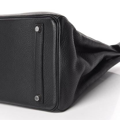 Hermes Taurillon Clemence Birkin 35 Black 34 of 37