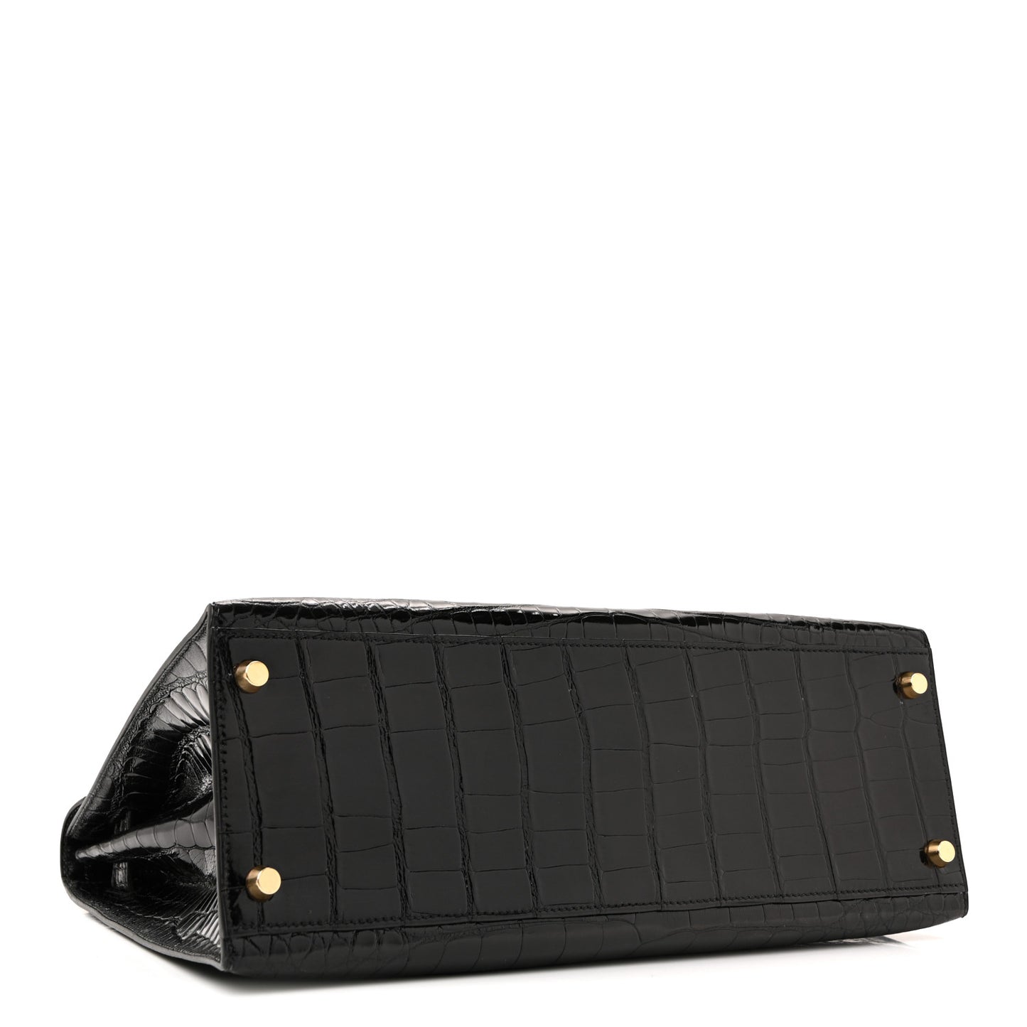 Shiny Alligator Kelly Sellier 32 Black