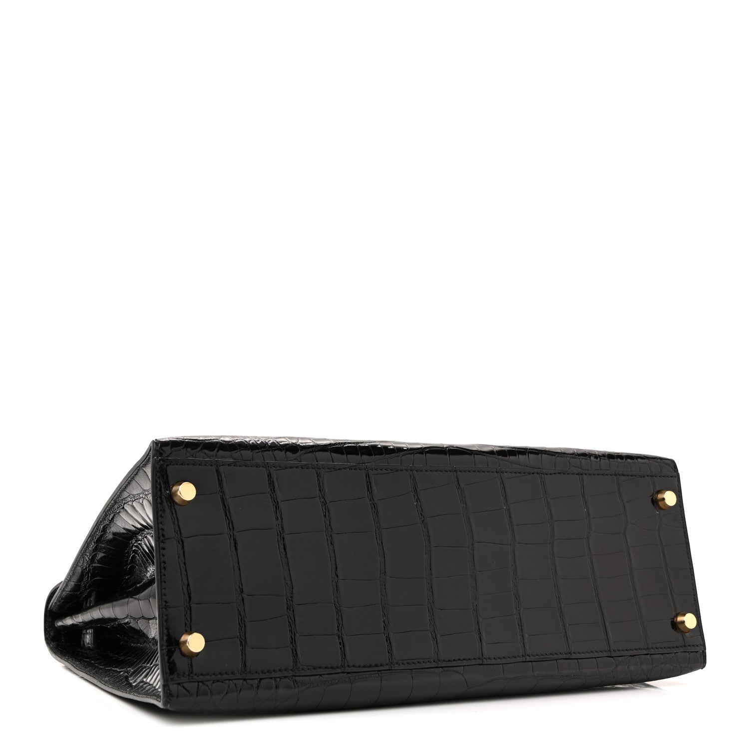 Hermes Shiny Alligator Kelly Sellier 32 Black 10 of 34