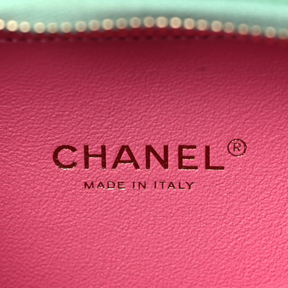 Chanel Caviar Quilted Small CC Filigree Vanity Case Pink Green Blue 6 of 9