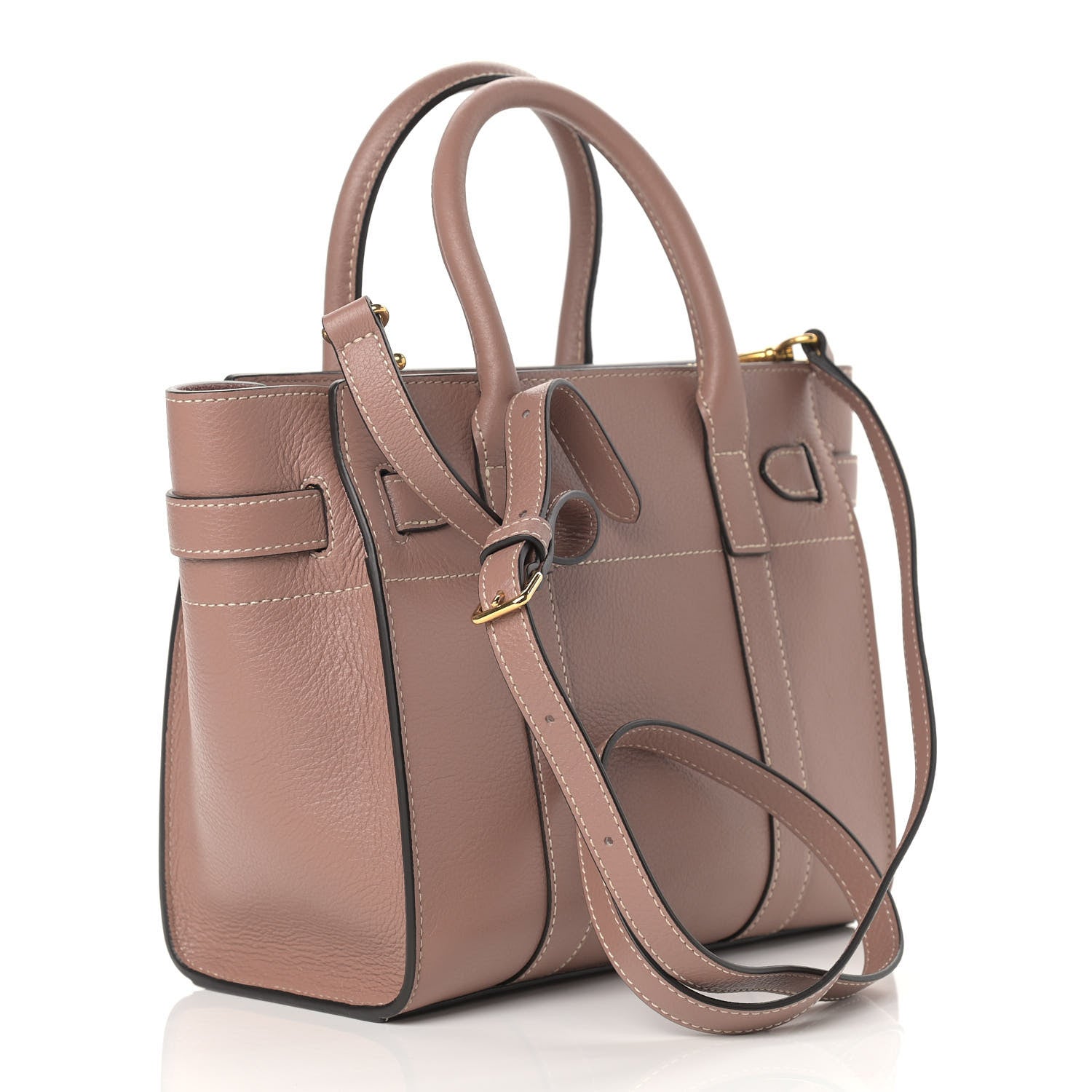 Mulberry Small Classic Grain Mini Zipped Bayswater Dark Blush 3 of 11