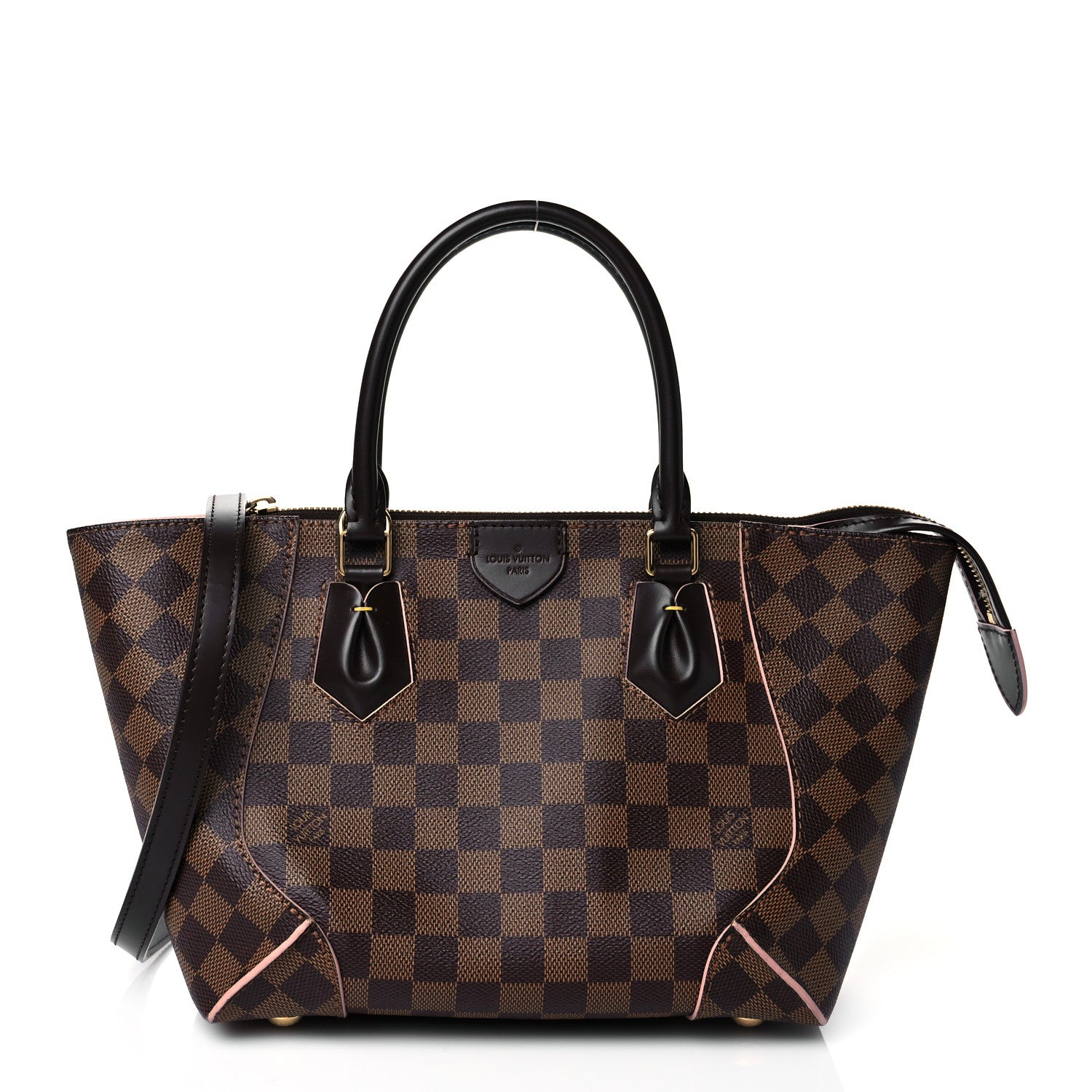 Louis Vuitton Damier Ebene Caissa Tote PM Rose Ballerine 1 of 9