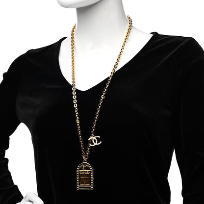 Chanel Metal 31 Rue Cambon Door Long Necklace Gold 2 of 5