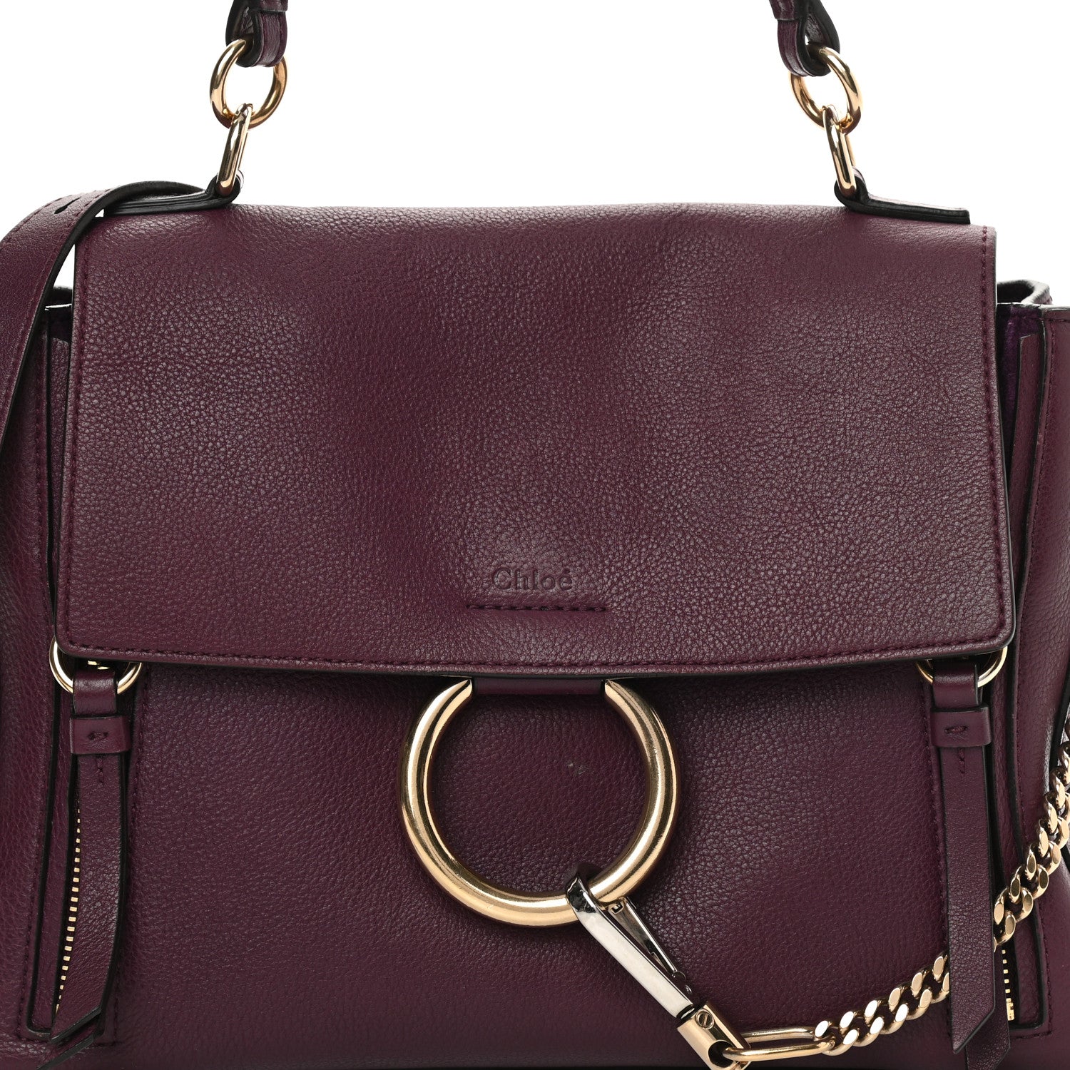 Chloe Calfskin Small Faye Day Shoulder Bag Intense Violine 7 of 17