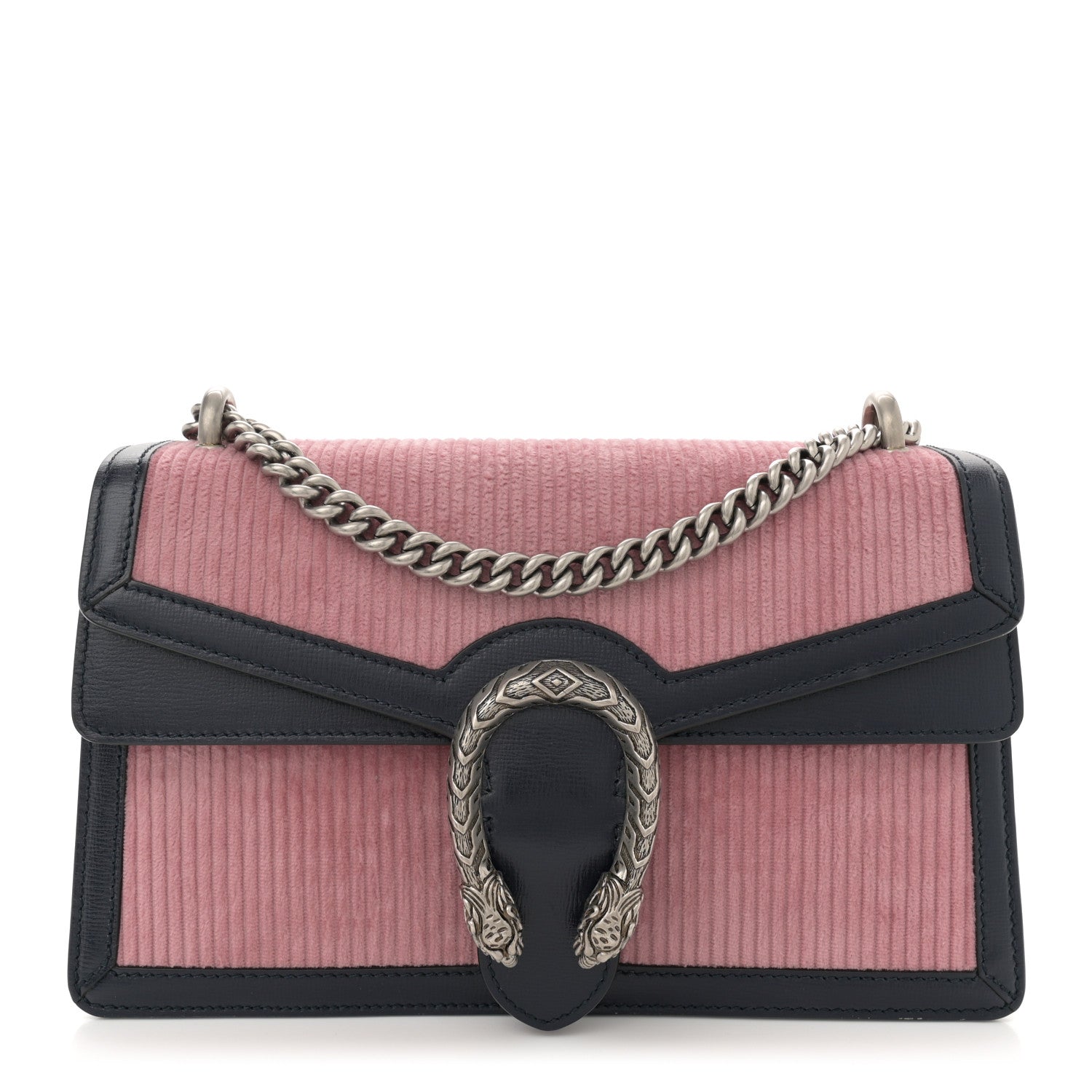Gucci Lanzo Stretch Cord Azalea Calfskin Small Dionysus Shoulder Bag Pink Blue 1 of 10