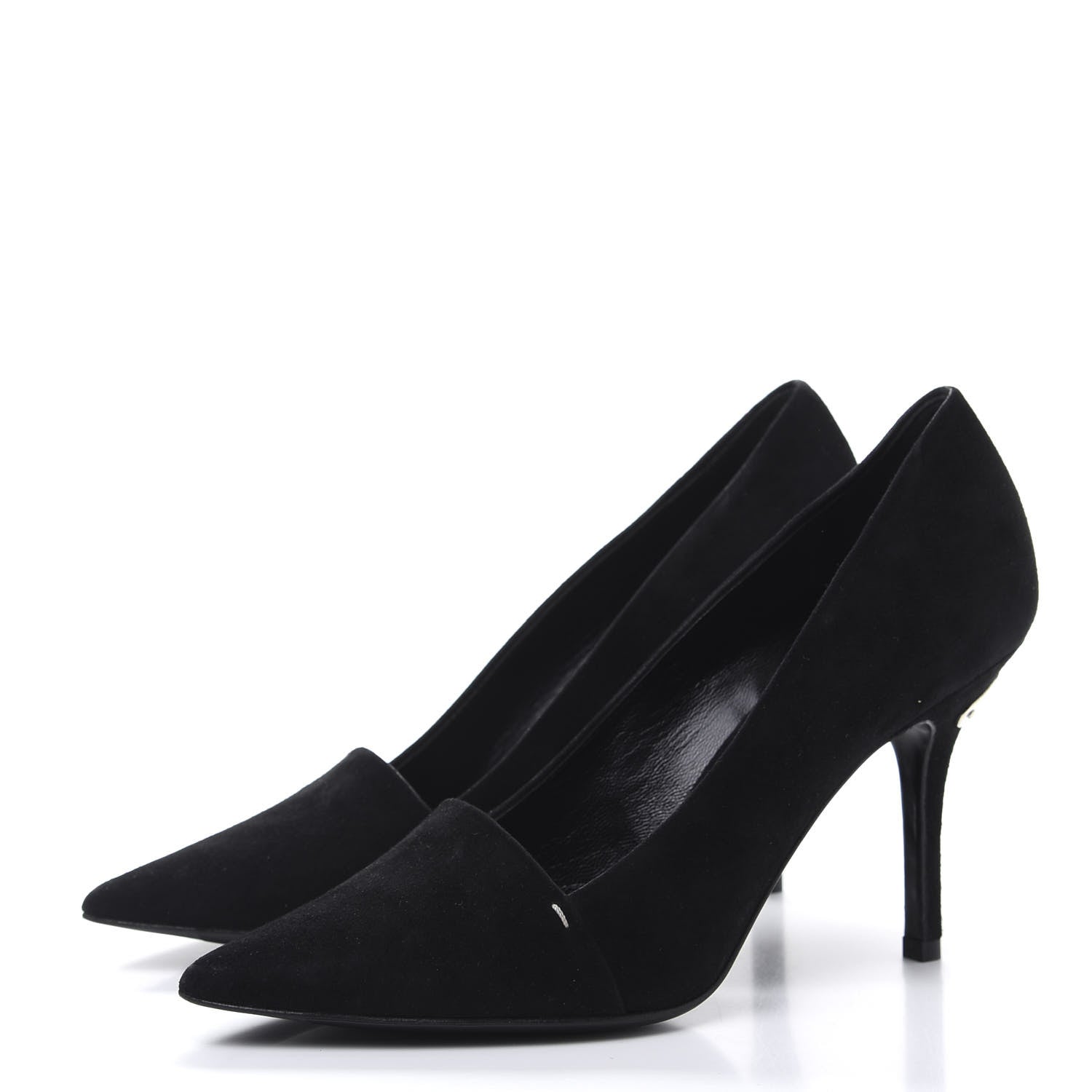 Louis Vuitton Suede Diana Pumps 37 Black 3 of 9