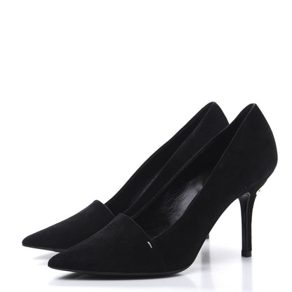 Louis Vuitton Suede Diana Pumps 37 Black 3 of 9