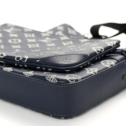 Louis Vuitton Monogram Shadow G65 Trio Messenger Navy 9 of 11