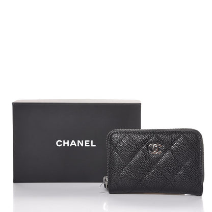 Chanel Caviar Quilted Zip Coin Purse Black 8 of 8