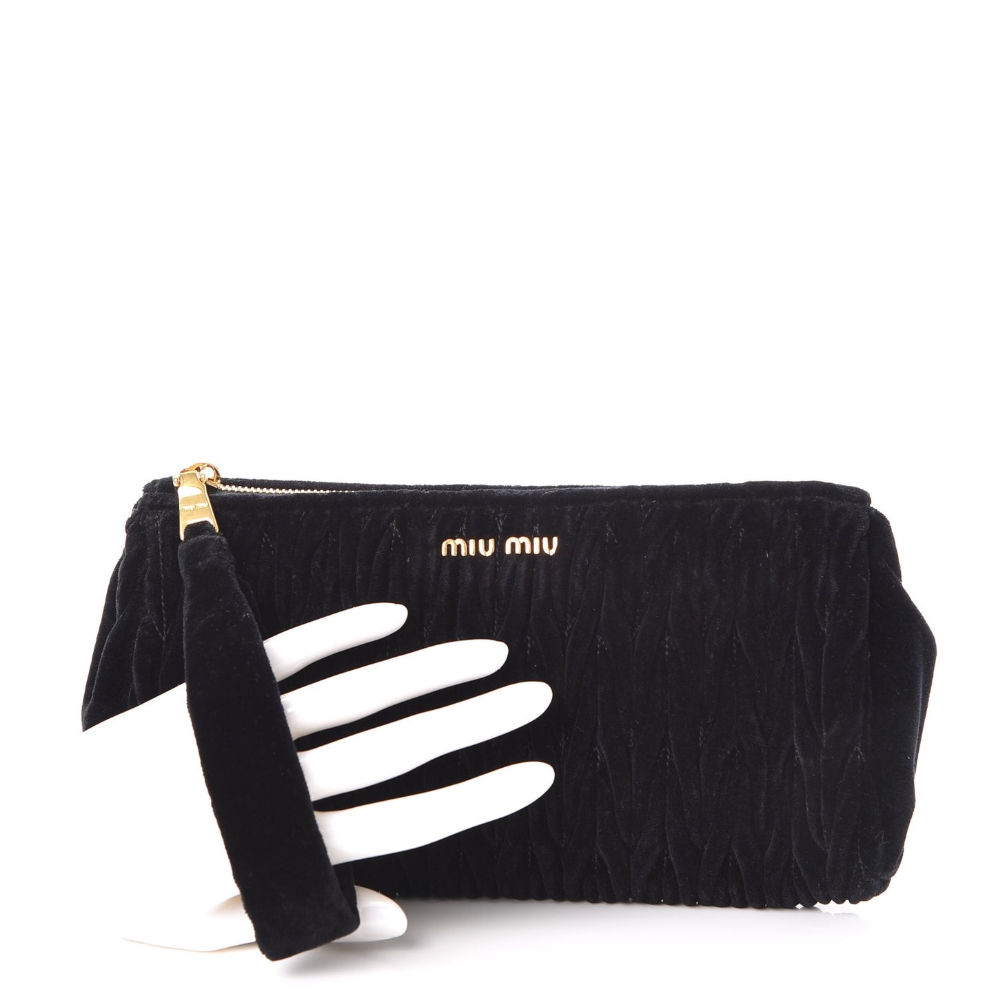 Velluto Matelasse Clutch Black