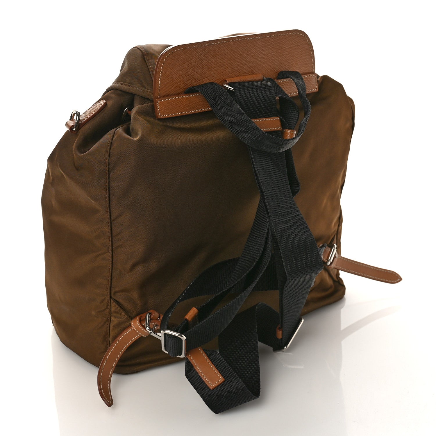 Prada Nylon Vela Saffiano Backpack Mimetico Caramel 3 of 8