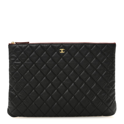 Chanel Caviar Quilted Large Cosmetic Case Black 1 of 9