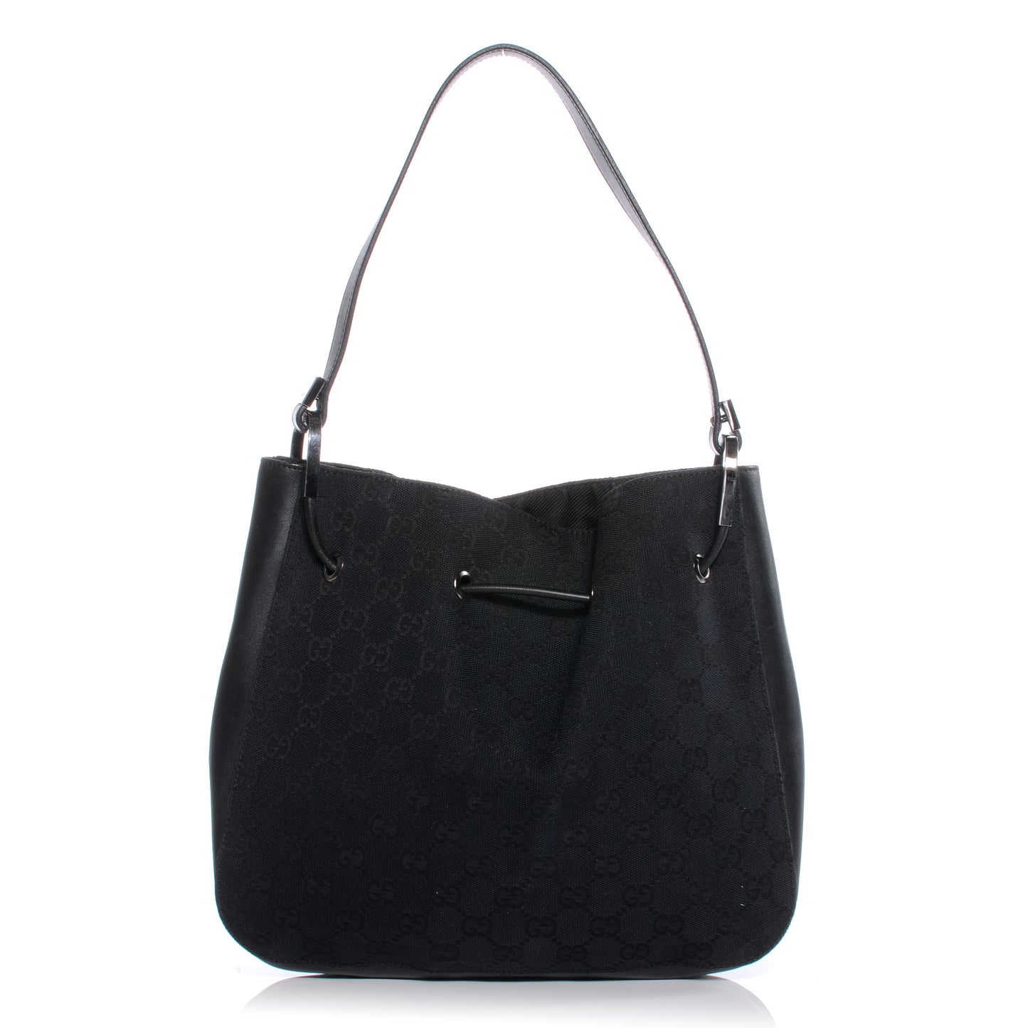 Monogram Small Drawstring Shoulder Bag Black