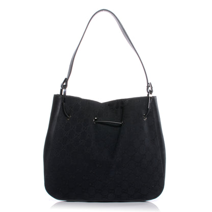 Gucci Monogram Small Drawstring Shoulder Bag Black 1 of 8