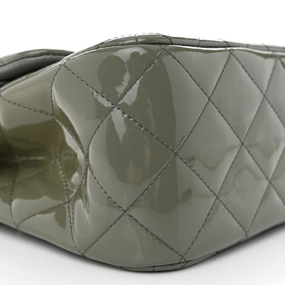 Chanel Patent Quilted Jumbo Double Flap Light Green 9 of 16