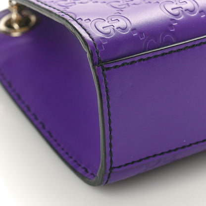 Gucci Guccissima Small Emily Chain Shoulder Bag Purple 9 of 10